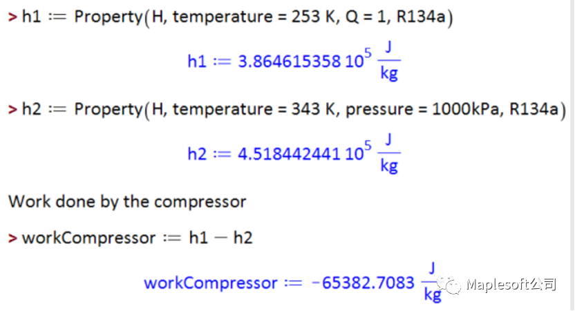 Maple 热工计算