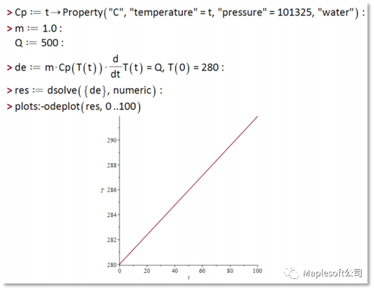 Maple 热工计算