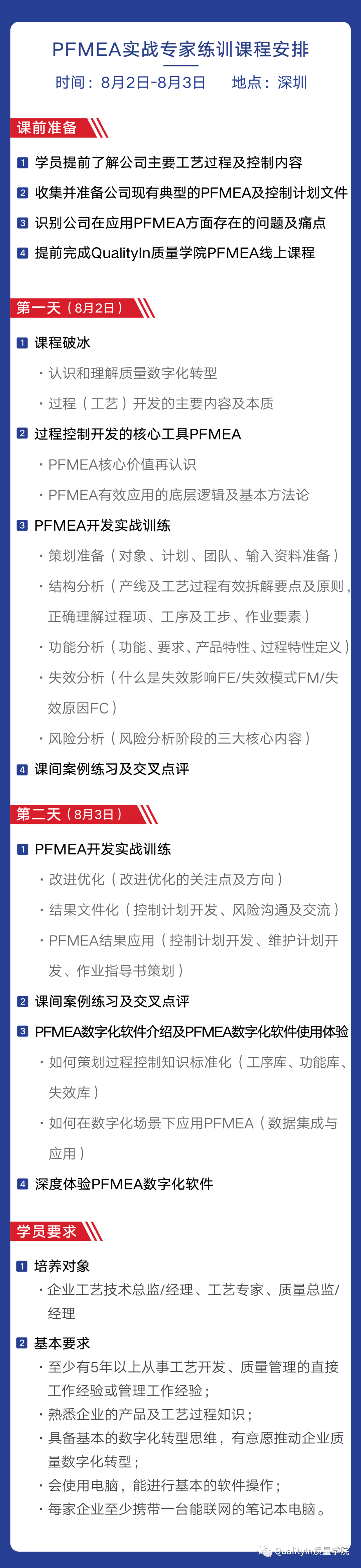 【线下公开课】“数字化思维的FMEA实战企业应用专家”（第5期）招生中！