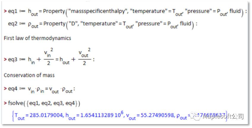 Maple 热工计算