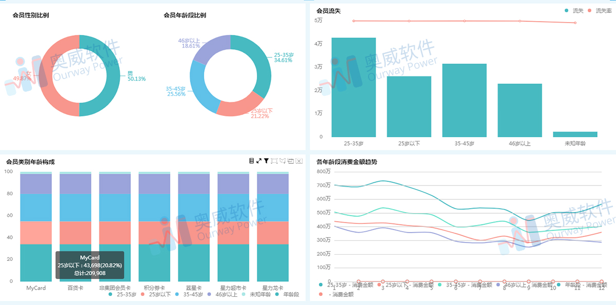 电商数据分析,奥威BI数据分析软件