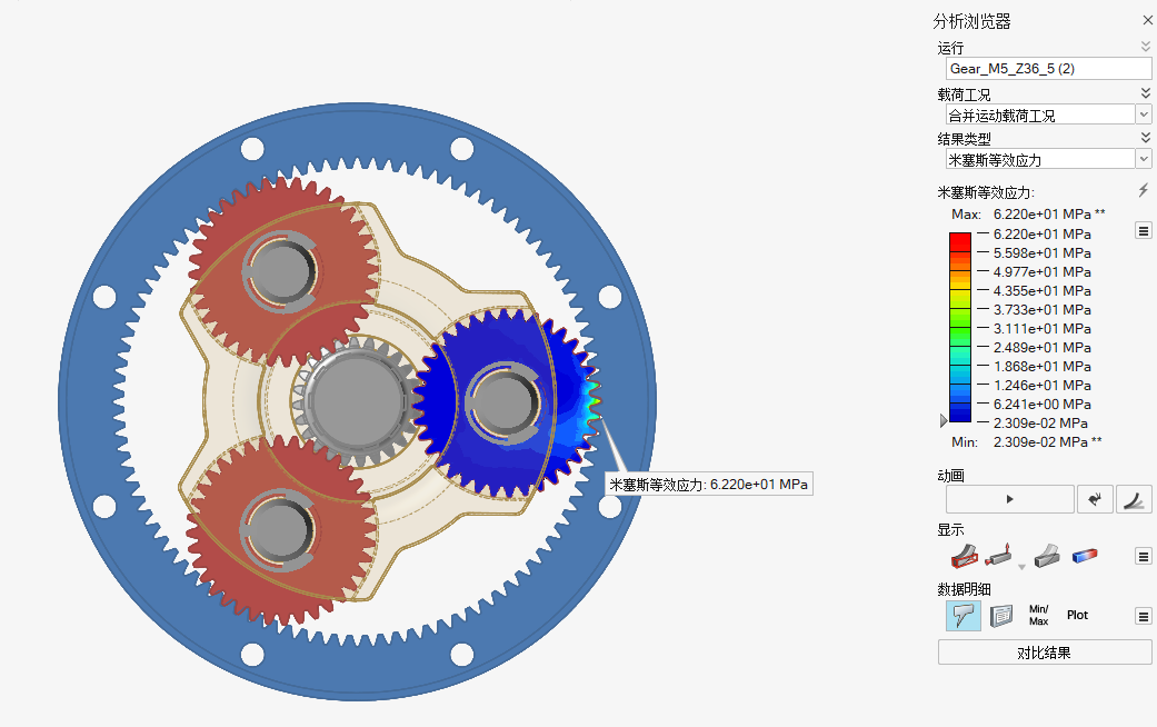 【MBS技术专题】模型分享：行星齿轮运动接触分析，快速提升产品性能