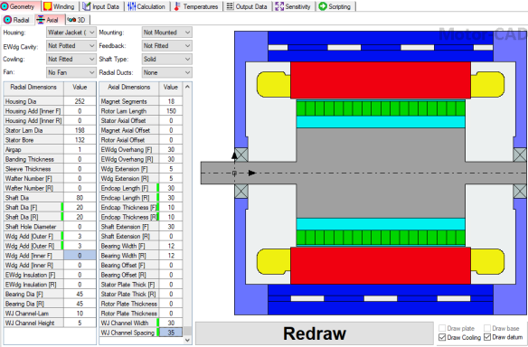 基于Motor-CAD的电机电磁和温升的快速计算