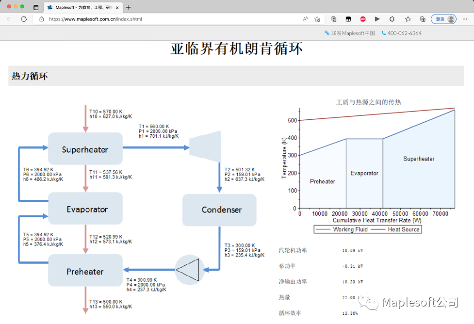Maple 热工计算