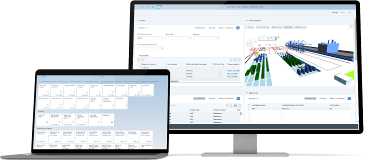 SAP Yard Logistics的集装箱堆场管理软件功能截图