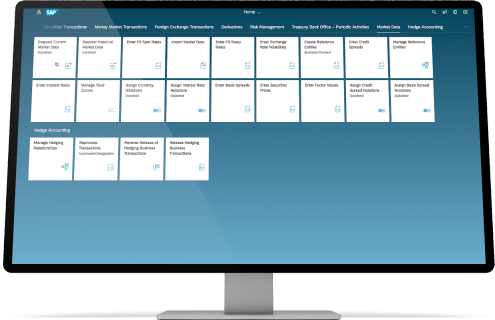 监视器显示 SAP Market Rates Management 的屏幕截图