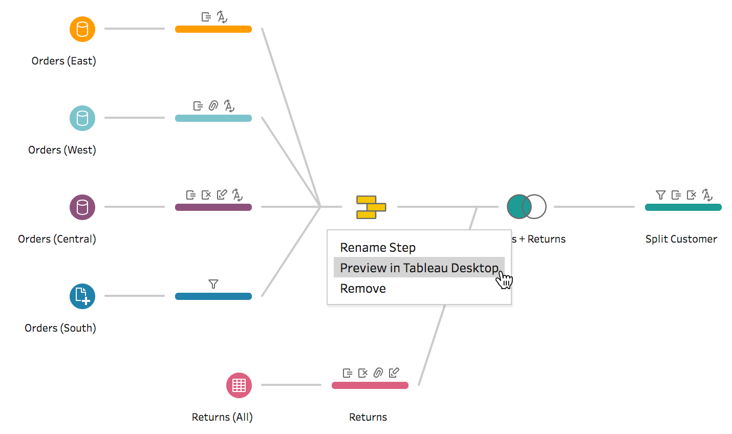 将流程从 Prep Builder 轻松导出到 Tableau Desktop